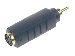 ADAPTADOR CONVERTIDOR CONVERSOR   SVHS HEMBRA  RCA MACHO