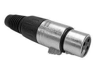 CONECTOR XLR HEMBRA 3 CONTACTOS NIQUELADO NIQUEL