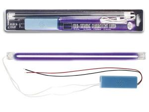 TUBO FLUORESCENTE CATODO FRIO CABLE 30cm LUZ NEGRA ULTRAVIOLETA UV