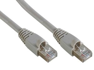 CABLE ALARGADOR DE RED FTP RJ45 APANTALLADO CAT 5E 100Mbps  1 m