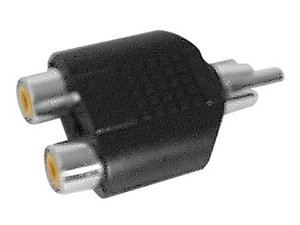 CONECTOR ADAPTADOR CONVERTIDOR CONVERSOR  DOBLE 2 x RCA HEMBRA  RCA MACHO