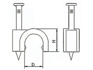 CONJUNTO LOTE GRAPA DE FIJACION BLANCA PARA MANGUERA REDONDA 10mm  100 Uds