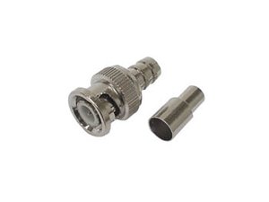 CONECTOR BNC MACHO CIERRE CRIMPADO RG59U 50 Ohm 5mm