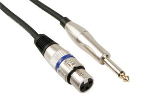 CABLE ADAPTADOR CONVERSOR XLR PROFESIONAL  XLR HEMBRA  JACK MONO 635mm  6 m