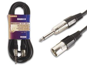 CABLE ADAPTADOR CONVERSOR XLR PROFESIONAL  XLR MACHO  MONO JACK 635mm  6 m