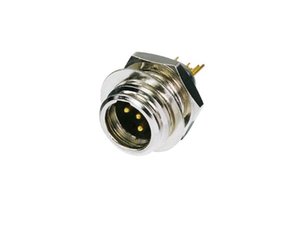 REAN CONECTOR MINI XLR 4 POLOS MACHO CONTACTOS DORADOS