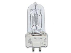 BOMBILLA HALOGENA BI PIN PHILIPS GY95 500W 240V 2950K