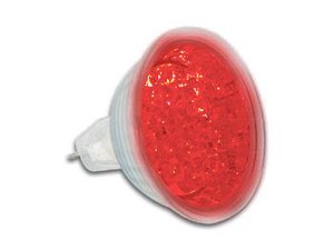 BOMBILLA LED COLOR ROJO CONEXION MR16 12Vac CONSUMO 084W