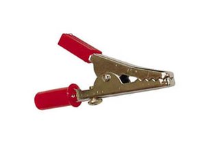 PINZA DE COCODRILO ESTANDAR CON TORNILLO 55mm COLOR ROJO
