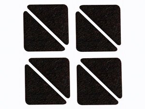 8 x CINTA FIELTRO ADHESIVA TRIANGULAR COLOR NEGRO  8 UNIDADES