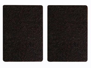 2 x CINTA FIELTRO ADHESIVA RECTANGULAR COLOR NEGRO  2 UNIDADES