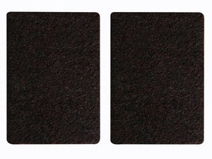 2 x CINTA FIELTRO ADHESIVA RECTANGULAR COLOR NEGRO  2 UNIDADES