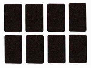 8 x CINTA FIELTRO ADHESIVA RECTANGULAR COLOR  8 UNIDADES