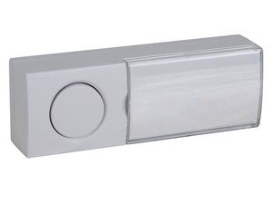 PULSADOR TIMBRE  LUMINOSO SUPERCIFIE POSICION HORIZONTAL COLOR BLANCO