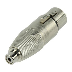 ADAPTADOR XLR HEMBRA 3p  RCA HEMBRA MONO METAL