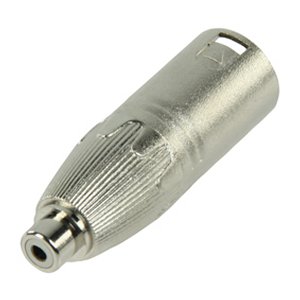 CONECTOR ADAPTADOR XLR MAHO 3P  RCA HEMBRA MONO METAL