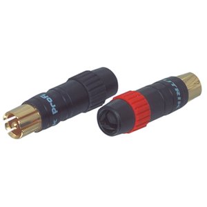 KIT CONECTORES NEUTRIK 2x RCA MACHO ROJO NEGRO ORO