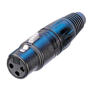 CONECTOR ADAPTADOR XLR HEMBRA 3P METAL NEGRO NEUTRIK