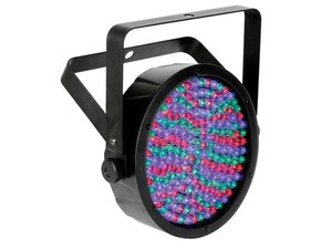 FOCO PAR64 LED ABS NEGRO CON SOPORTE DOBLE  180 LEDs x 10mm