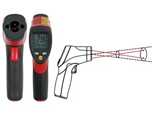 TERMOMETRO RAPIDO MEDICION POR INFRARROJOS IR COMPACTO CON DOBLE LASER