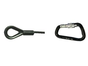 DOUGHTY CABLE DE SEGURIDAD 50kg 5mm x 700mm MOSQUETON