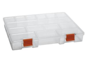 MALETIN ORGANIZADOR TRANSPARENTE CLASICO PLASTICO 13 COMPARTIMENTOS ORGANIZAR