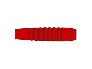 HEMBRILLA AEREA FLEXIBLE PARA BANANA SOLDAR 4mm  ROJA ROJO