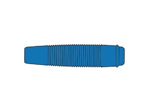 HEMBRILLA AEREA FLEXIBLE PARA BANANA SOLDAR 4mm  AZUL