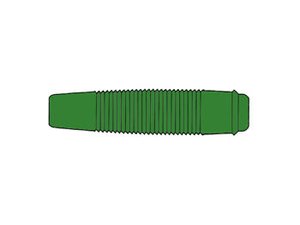 HEMBRILLA AEREA FLEXIBLE PARA BANANA SOLDAR 4mm  VERDE