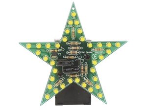 ESTRELLA LED INTERMITENTE COLOR AMARILLO FUNCIONA PILAS  KIT DE MONTAJE MONTAR