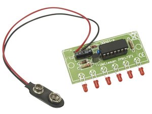 MINI CHASER DE 6 LEDs ALIMENTACION 4 A 15VDC 20mA  KIT DE MONTAJE PARA MONTAR