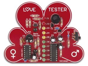 COMPROBADOR DE AMOR PANTALLA CON 10 LEDs INTERRUPTOR  KIT DE MONTAJE MONTAR