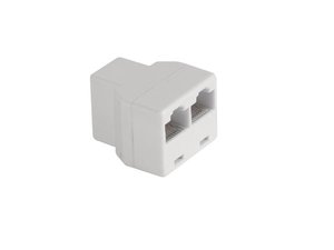 ADAPTADOR TELEFONO 8P8C T MODULAR LADRON  1 HEMBRA  2 HEMBRA