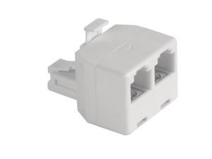 ADAPTADOR TELEFONO TIPO T 1 MACHO  2 HEMBRA 6P4C