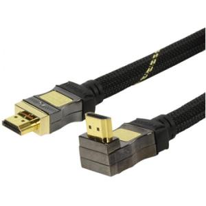 CABLE HDMI A MACHO  HDMI ETHERNET EN ANGULO 90 10m