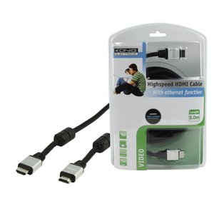 CABLE CON ETHERNET HDMI A MACHO  HDMI A MACHO 5m