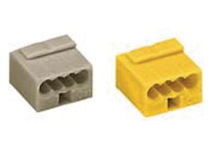 CONECTOR BORNE WAGO 4 CONDUCTORES 08mm 6A AMARILLO