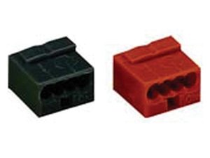 CONECTOR BORNE WAGO DE 4 CONDUCTORES 08mm 6A COLOR GRIS