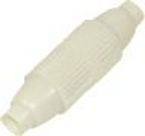 ADAPTADOR EMPALME CABLE COAXIAL TV PVC COLOR BLANCO