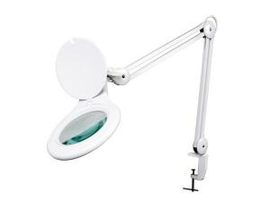 LAMPARA CON LUPA 48 LEDs  5 DIOPTRIAS 4W COLOR BLANCO CON SUJECCION A LA MESA