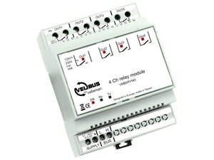 MODULO RELE PARA SISTEMA VELBUS 4 CANALES PROGRAMABLE MULTIFUNCIONAL