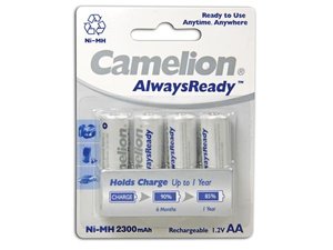 PILAS RECARGABLES NiMH AA 12V 2300mAh  4 UNIDADES  BLISTER