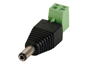 CONECTOR DC 55x25mm MACHO A CONEXION TORNILLO  LOT E DE 5 UNIDADES