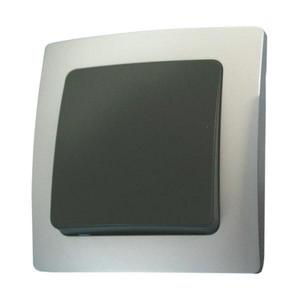 INTERRUPTOR EMPOTRABLE SCHUKO COLOR PLATA  GRIS