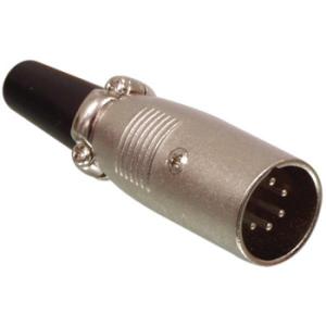 CONECTOR XLR MACHO DE 5 POLOS CUBIERTA DE METAL