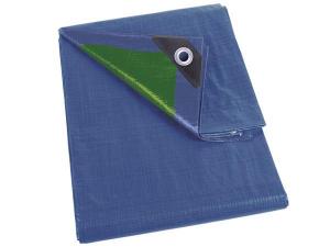 LONA TOLDO IMPERMEABLE CON OJETES DE FIJACION AZUL  VERDE  BASIC  4 x 5m