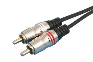 CABLE AUDIO  2 x RCA MACHO  2 x RCA MACHO  DORADO  15m