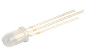 LED REDONDO 5mm BICOLOR BICOLOR ROJO Y VERDE DIFUSO 3 PATAS