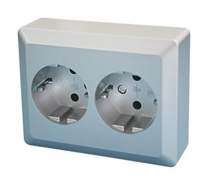 DOBLE SCHUCKO EMPOTRABLE LILLE PLATA  GRIS