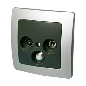 BASE ANTENA  TV  RADIO  EMPOTRABLE LILLE PLATA  GRIS